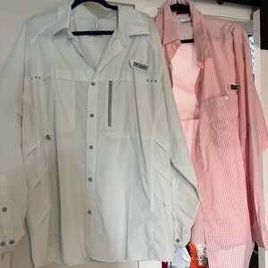 2 Columbia fishing shirts. Size xxl